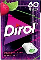 Dirol 60 minutes gum, strawberry and lime, 19.5 g