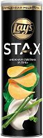 Lay's STAX potato chips, sour cream and onion, 140 g